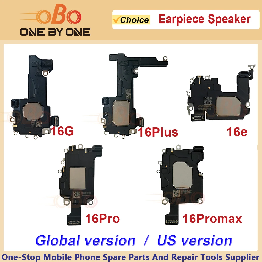 Ohr Hörer Lautsprecher Flex Für iPhone 16 Pro Max Plus 16e Top Ohr Hörer Lautsprecher Sound Flex Reparatur teile Globale UNS Version (1 PC)
