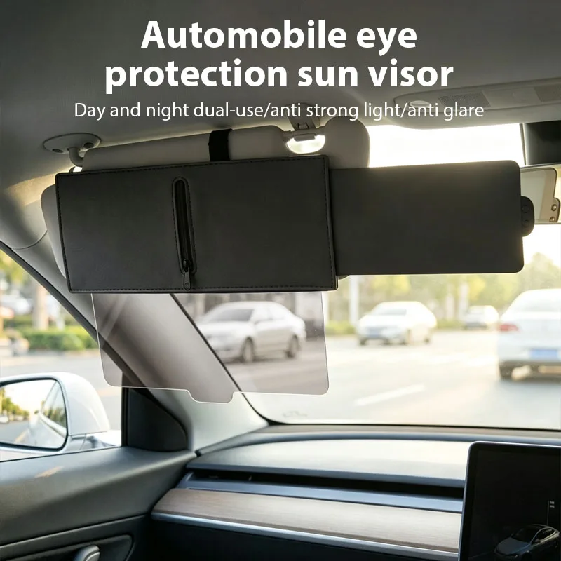 Universal Car Sun Visor Extender Sunshade Extension Board Anti Glare Shield Blocker Front Side Window Shade Cars Accessories
