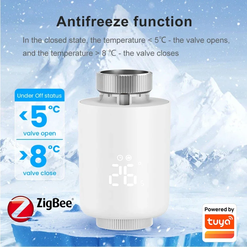 Tuya ZigBee Thermostatic Radiator Valve TRV Programmable App Remote Temperature Controller Smart life App with Alexa Google Home