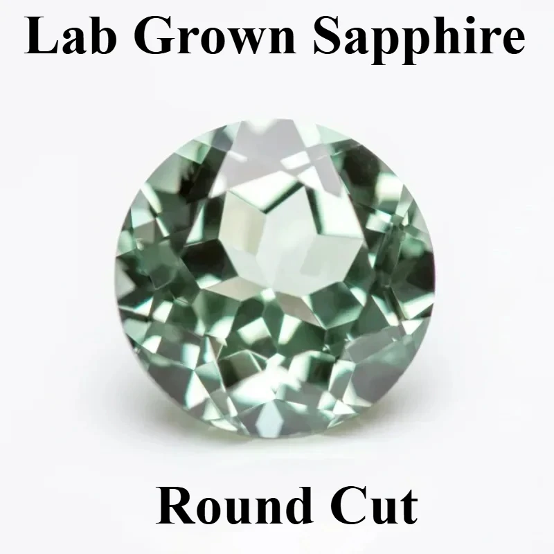 

Wholesale Lab Grown Sapphire Selectable AGL Certificate Green Round Cut Necklace Earrings Main Materials Charms for Jewelry Maki