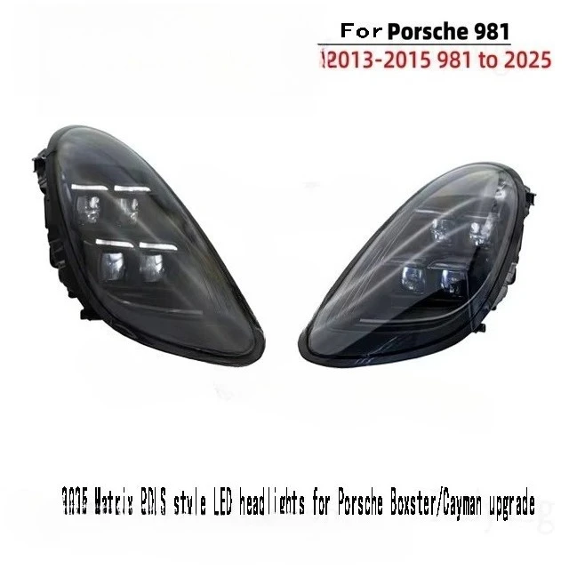 For  2012-2015 Car Modification Upgrade Car Lights LED Headlights Front Bumper Headlights 981 Boxster Cayman