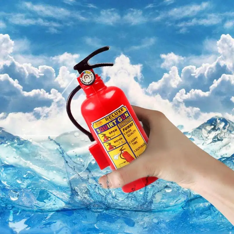 Child Funny Mini Fire Extinguisher Toys Whole Person Prank Gift  Water Gun Spray Water Children Firefighters Professional Props