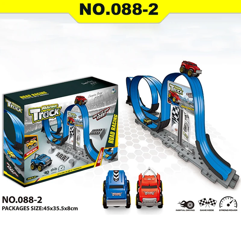 ミニ磁気鉄道車両セット小さなかわいい反重力スタントスピードダブルカーホイールモデル子供のための