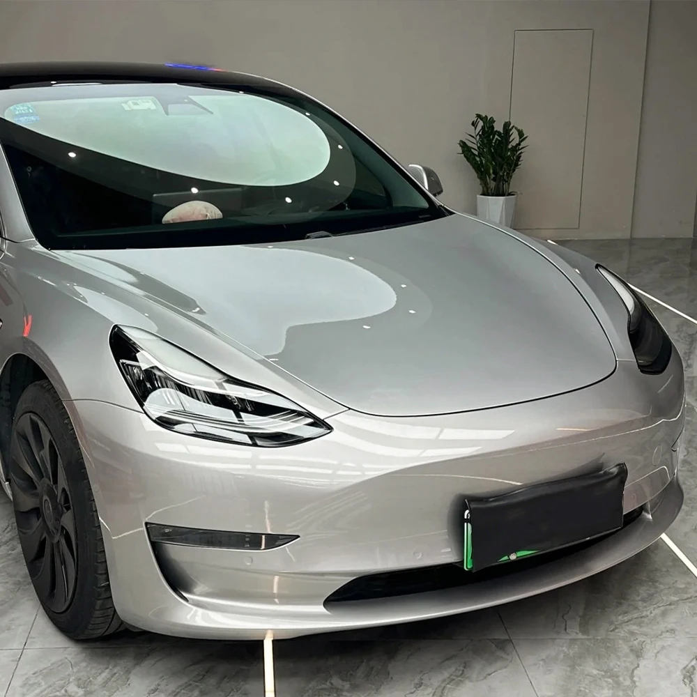 

Car Sticker Wrap Film Liquid Metal Silver Color Change Vinyl Film PET Bubble Free Wrapping Decal Car Sticker Interior Exterior