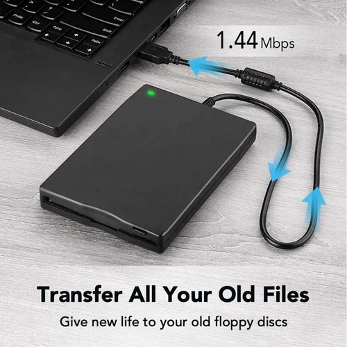 Imagen 2 del producto Unidad de lector de disquete USB LJIAL, unidad de disco FDD externa portátil de 3,5 ""y 1,44 MB para Windows 11/10/8/7/XP/Vista PC portátil Mac