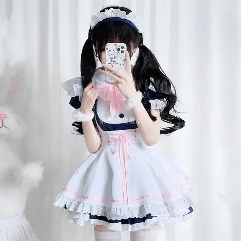 اليابانية لوتي خادمة الملابس الفاخرة فتاة تأثيري أليس فستان لينة لطيف فيستدوس أنيمي Kawaii الزي ملابس العمل لوليتا