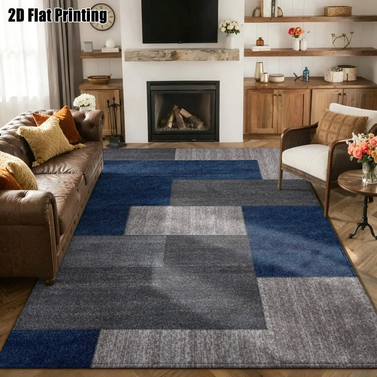 Luxury Large Space Area Rug Modern Minimalist Abstract Checkerboard Carpet Fashion Parlor Office Study Ground Lining