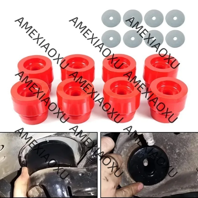 

Комплект втулок для крепления кузова и кабины 7-141 совместим с Chevy Silverado и Sierra 1500/2500 2WD/4WD 1999-2014 — полиуретан