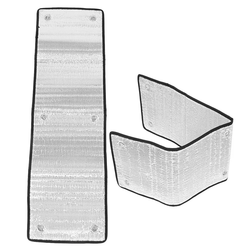 2Pcs High-Efficiency Dual-Side Aluminum Foil Privacy Film Blackout Sun Blocker Thermal Insulation Film for Car Home Balcony