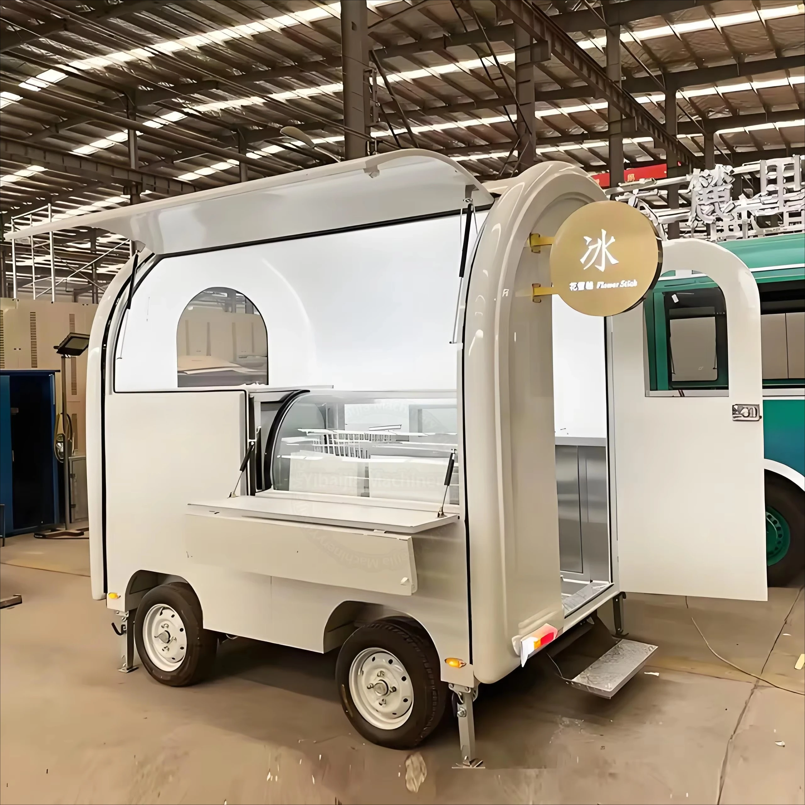 New Enclosed Stainless Steel Rust Resistant Mobile Food Trailer Hotdog Pizza Ice Cream Corn Cart Carrito Comida