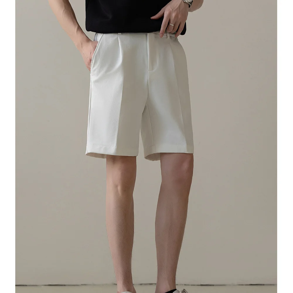 Suit Shorts Men's Summer New Light And Mature Style Korean Version Casual Non-ironing Straight Slim Five-point Pants Tide