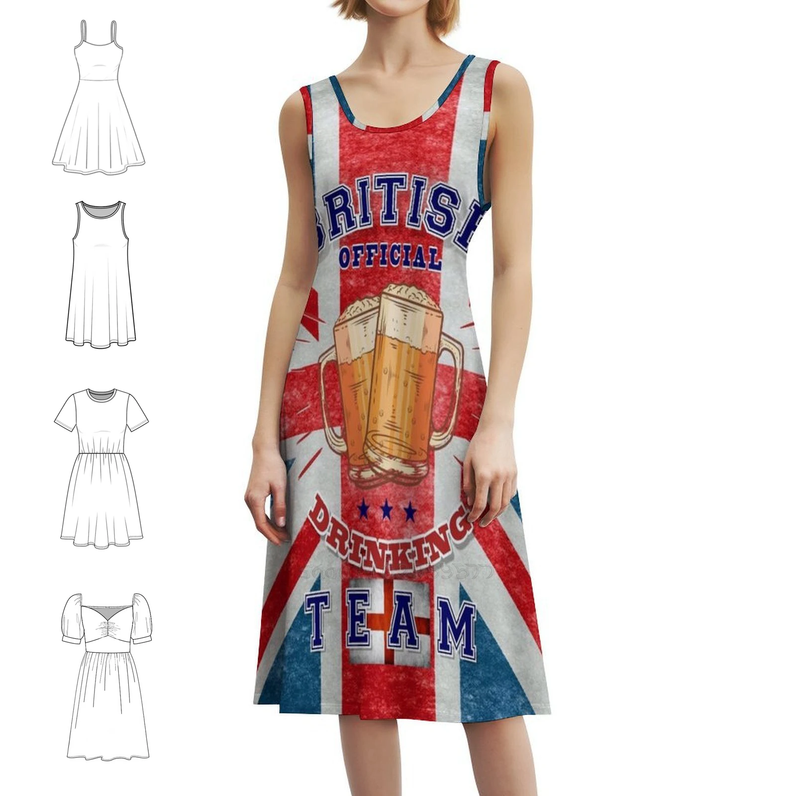 فستان رسمي لفريق الشرب البريطاني بوهو شيك أنيق لحفلات الزفاف على الشاطئ، فستان رسمي لفريق الشرب البريطاني البريطاني #1