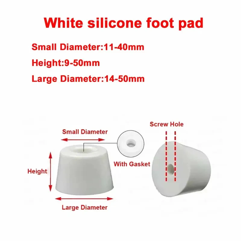 Rubber Non-Slip Furniture Pads / Floor Protector Gaskets - Self-Adhesive Bumpers for Chair Legs, Table Tops & Cutting Boards
