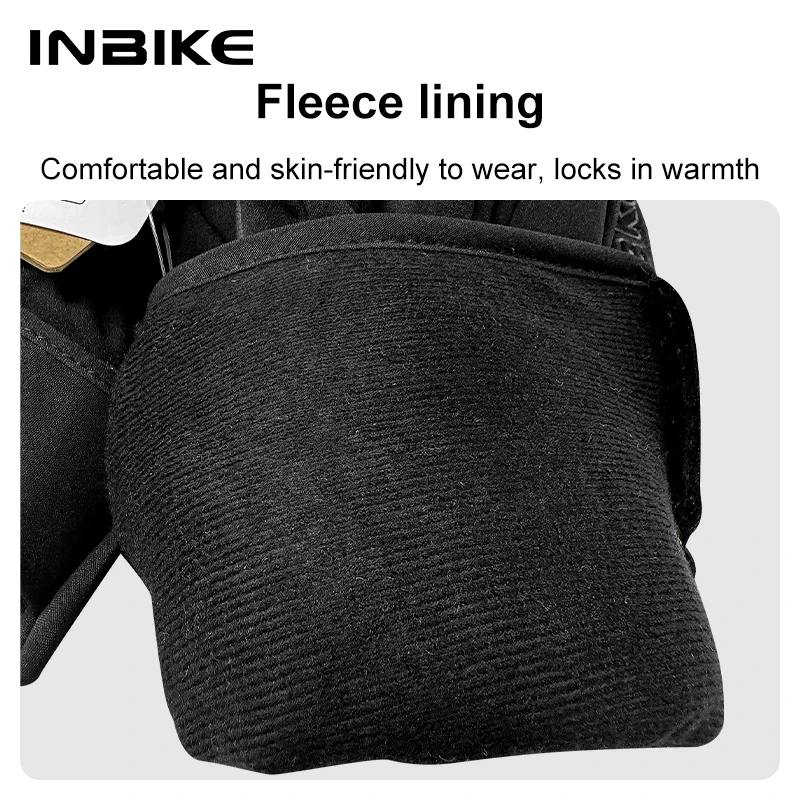 INBIKE Winter Gloves for Men Waterproof Thermal Fleece Cycling Gloves for Riding Outdoor Climbing Ski Gloves Fishing Touchscreen