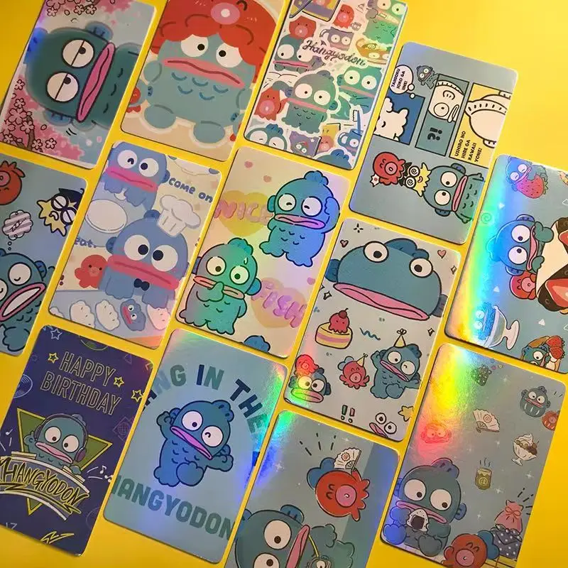 50pcs Card Mermaid Hanton HANGYODON Laser Photo Card Sanrio 2D Peripheral Self-printed Polaroid LOMO Card Bookmark Collection