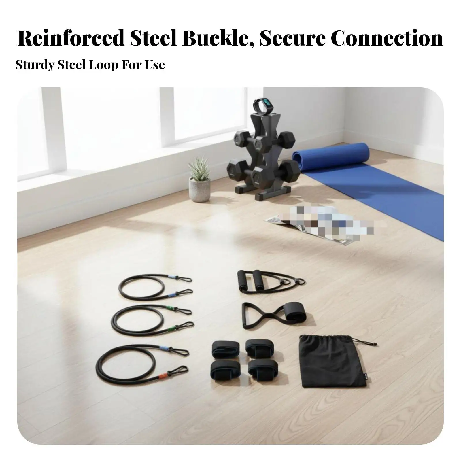 Resistance Band Set Adjustable Resistance Portable Gym for Home Workouts