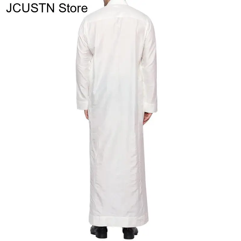 Abbigliamento islamico Uomo Lunghezza Manica lunga Allentato Uomo musulmano Arabia Saudita Pakistan Kurta Costumi musulmani Abito musulmano Caftano Thobe