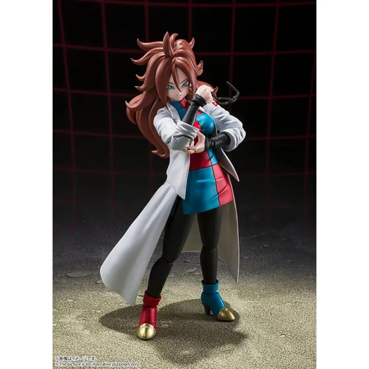 Bandai-Kits de modelos de Anime Dragon Ball auténticos, Android 21, bata de laboratorio, juguetes, figura de acción SHF, modelo de ensamblaje, regalo para niños y escuela