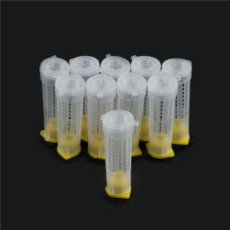 10Pcs Beekeeping Rearing Cup Kit Bee Queen Cages Roller Beekeeper Equipment Tool