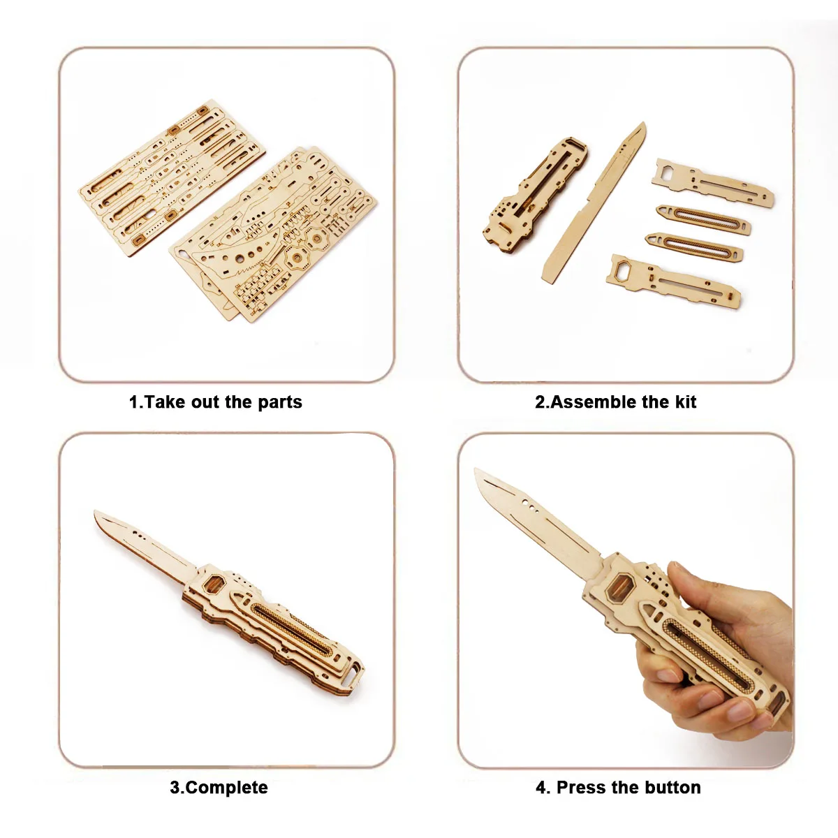 Fausse griffe pliante papillon opaque CSGO, jouet au couteau, puzzles 3D, kit exécutif d'apprentissage des nuits de construction, cadeau pour adultes et adolescents, 6 sortes