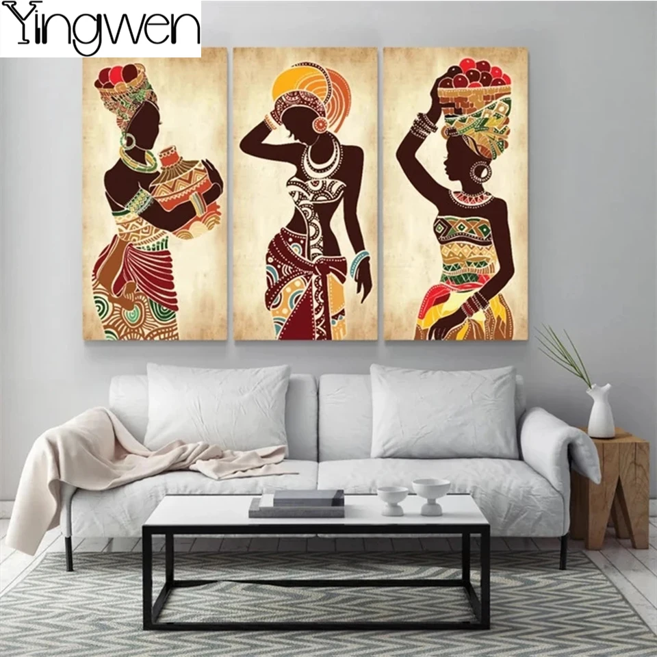 5d Diy Diamond Painting African Girls Full Diamond Embroidery Black Woman Cross Stitch Kit Mosaic Picture Ethnic Art Home Decor