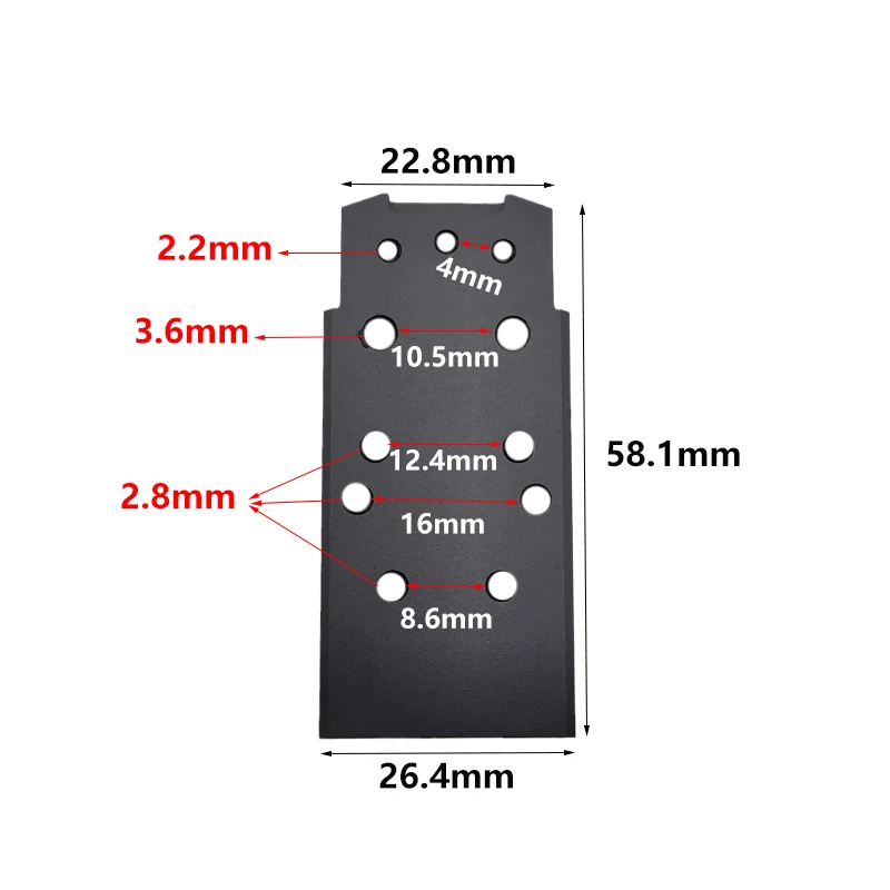 Tactical CNC Metal P320 Rear Sight Mount Plate Base Fit For SIG RMR SRO Universal Red Dot Sight Pistol Accessories