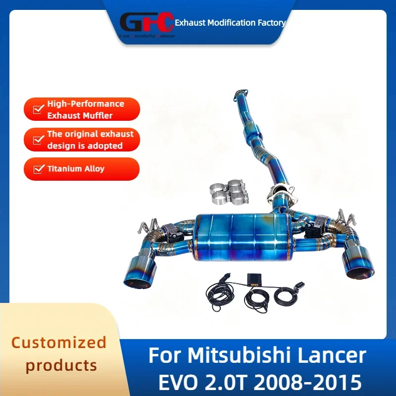 GFC Catback Valvetronic Muffler for Mitsubishi Lancer EVO 2.0T 2008-2015 High-Performance Titanium Alloy Auto Valve Exhaust Pipe
