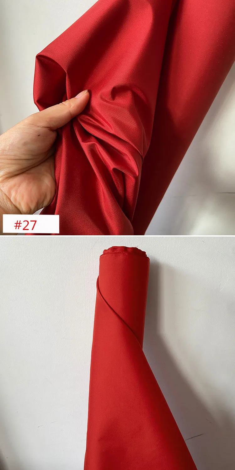 Beliebter, hochwertiger, 100 % reiner Seidenstoff, Taft, einfarbig, einfarbig, für Damen, gesunde Kleidung – Detail 19
