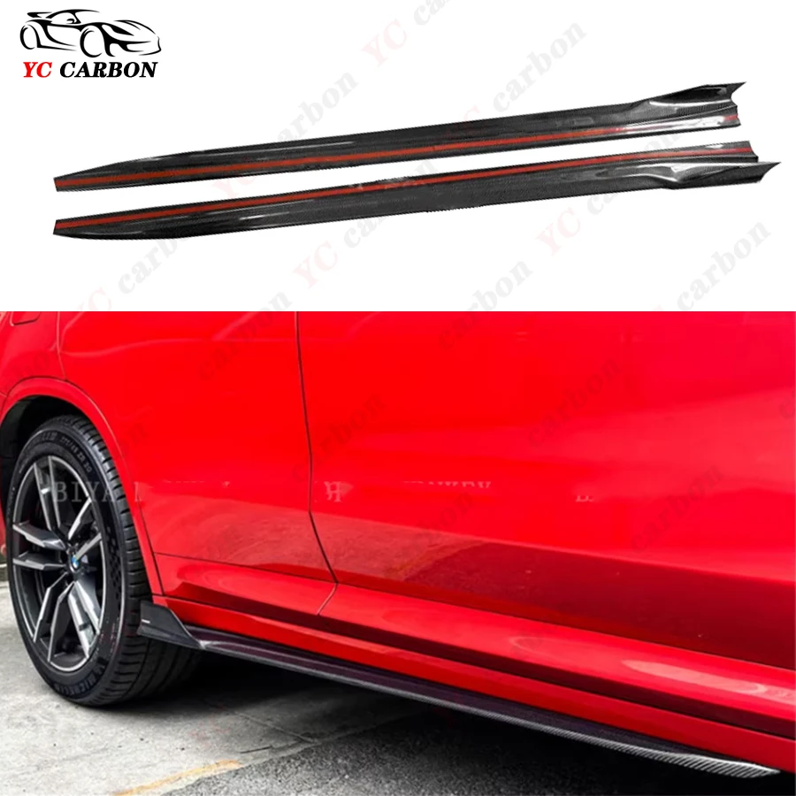 

For BMW X3M F97 X4M F98 X3 G01 X4 G02 Carbon Fiber Side Skirts Splitters Cupwings Winglets Canards Apron Bumper Side Skirt Cover