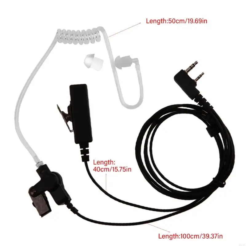 W89C مع 2Pin PTT MIC Earbud earbud for Kenwood TYT UV5R ، UV5RA ، UV5RB
