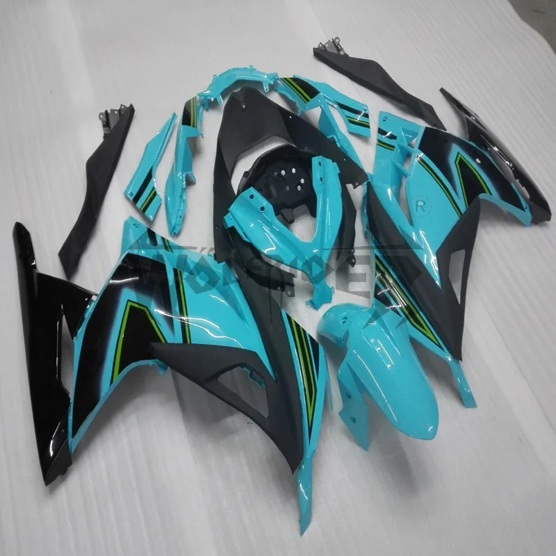 injection Fairings kit for ZX300R EX300 2013-2014 blue black ZX300R 13 14 ABS Plastic Bodywork Set