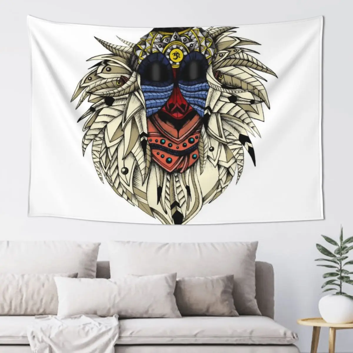 Ornate Color Rafiki Tapestry Wall Carpet Wall Decor Room Decorator Tapestry