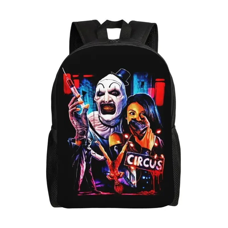 Sac à dos de voyage de film d'horreur Terrifier pour hommes et femmes, cartable d'ordinateur d'école, sac à dos d'étudiant d'université de clown d'Halloween, sacs, MN8