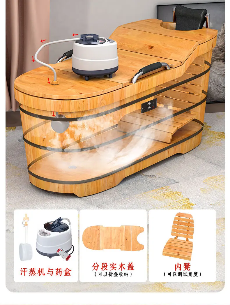 Y15- household bath adult full body bath bucket household solid wood bath bucket large sweat steam thickened wooden bucket