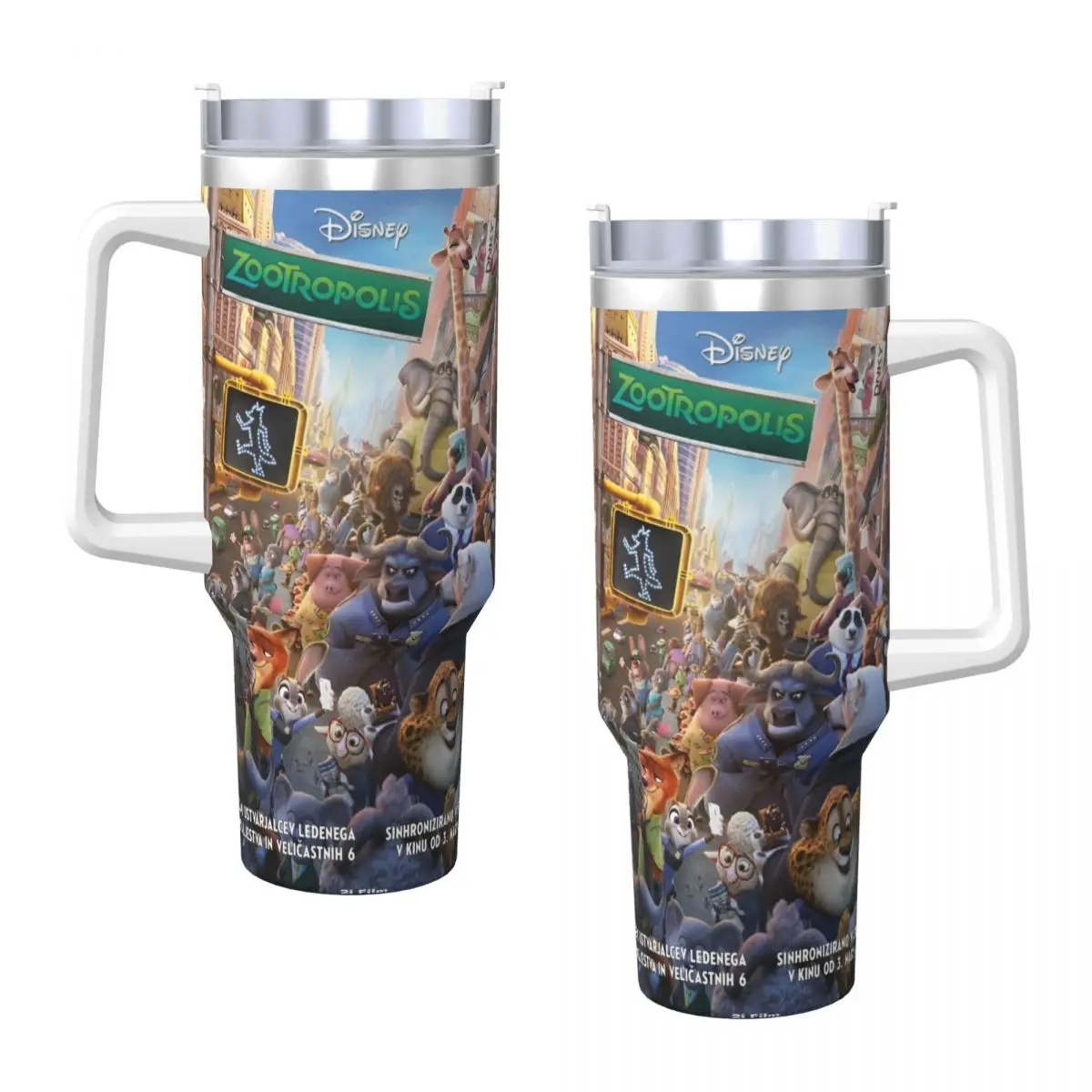 Anime Zootopia Cartoon Stainless Steel Tumbler Camping Mugs Cup Capacity Coffee Mug Keep Heat Hot Drinks Milk Tea Water Bottle