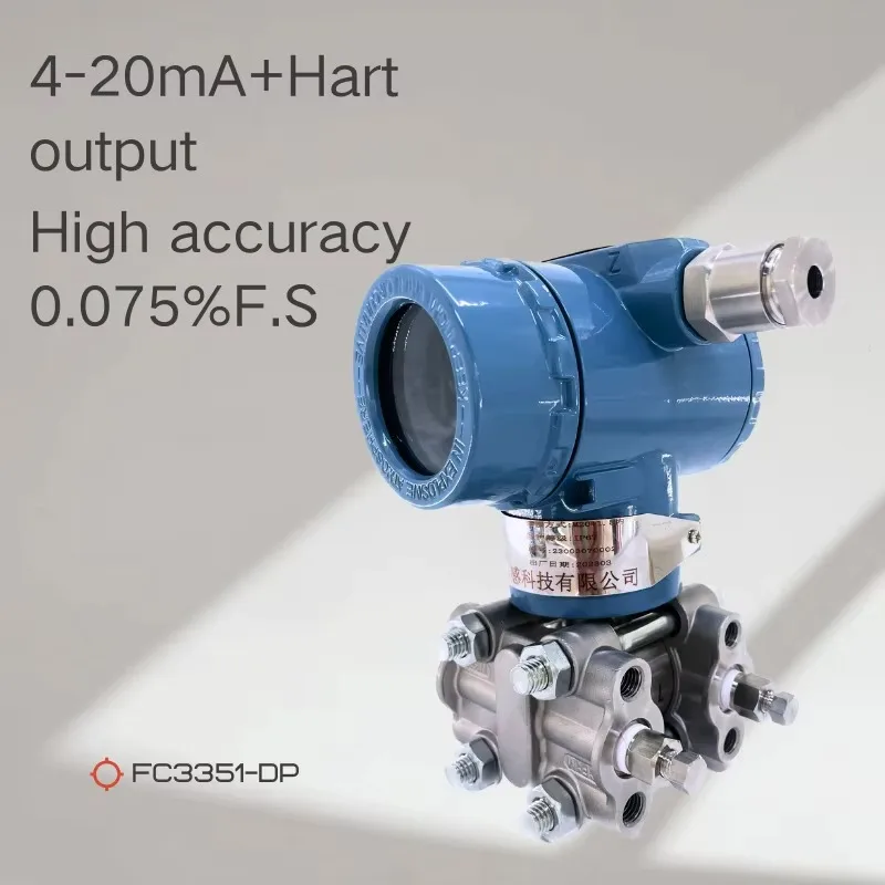 2025FC3351DP 316L Stainless Steel Diaphragm Differential Pressure Transmitter 4-20mA Output Ex And SIL Certified