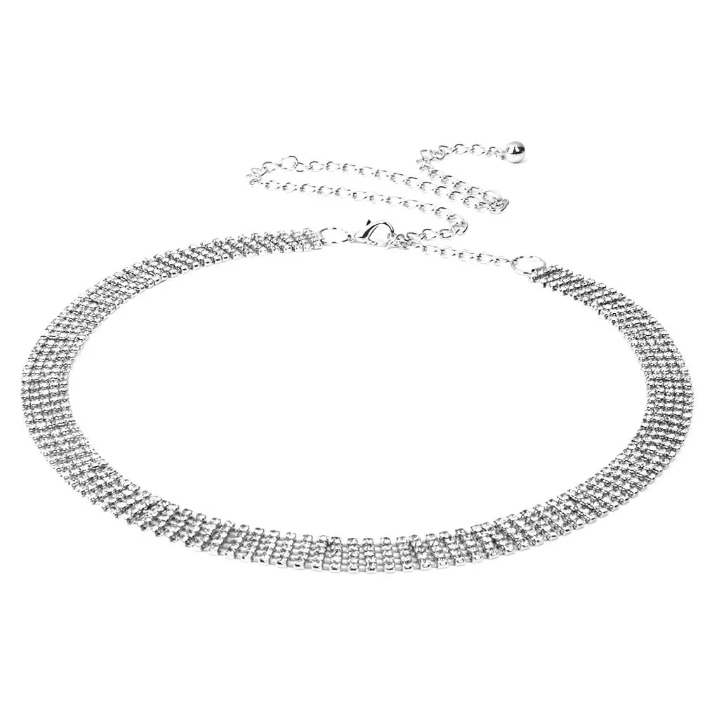 Cinto Diamond Rhinestone para mulheres, HIP CHAIN, 5 Row