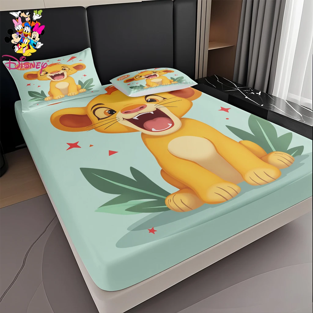 طقم ملاءات ديزني يونغ سيمبا مكون من 2/3 قطعة، قماش ناعم وقابل للغسل في الغسالة، هدية للعطلات للعائلة والأصدقاء