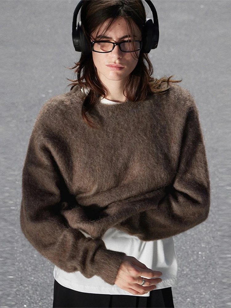 الصلبة س الرقبة محبوك سترة المرأة أنيقة كم كامل رشاقته البلوفرات الإناث الخريف الشتاء جديد شيك سترة تريكو غير رسمية #4