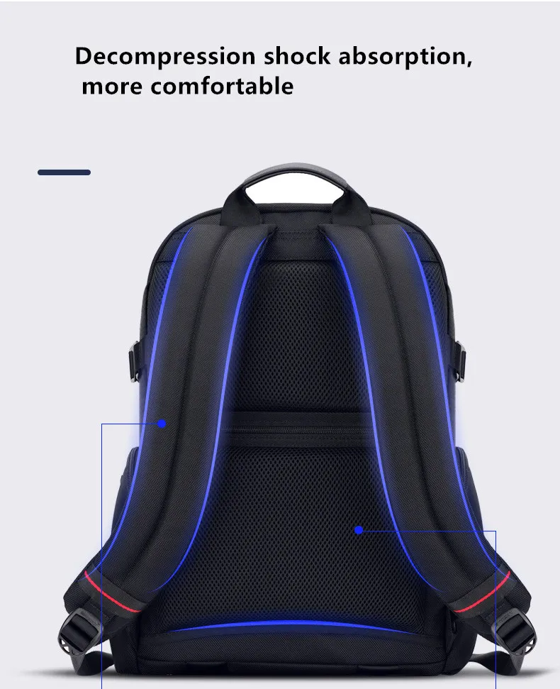 SWICKY male Multifunction USB charging fashion business casual travel anti-theft waterproof 15.6 inch Laptop tablet men backpack