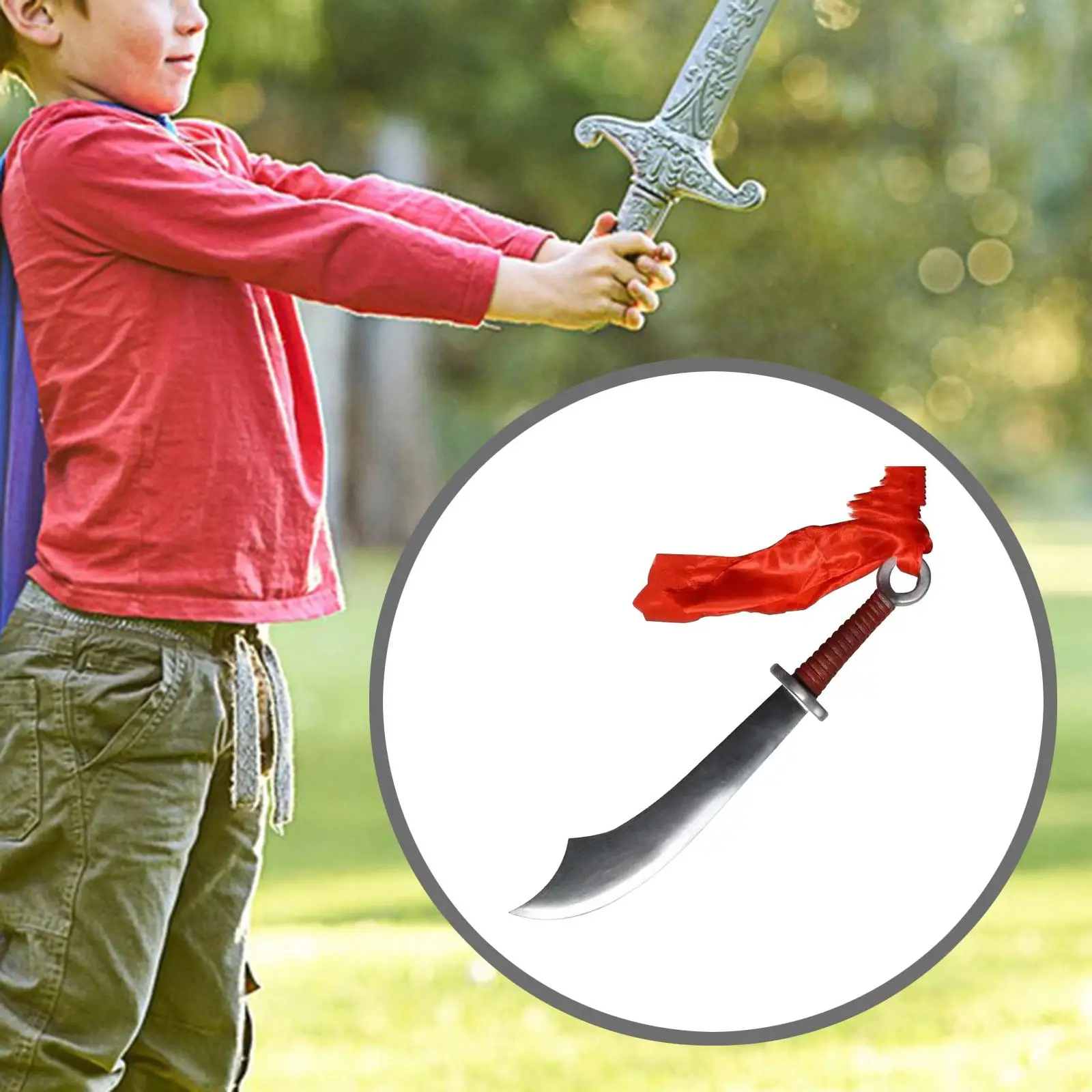 Halloween Cutlass Sword Toy Costume Accessory Historical Boys Pretend Play Children Cosplay Toy Prop for Party Supplies Events