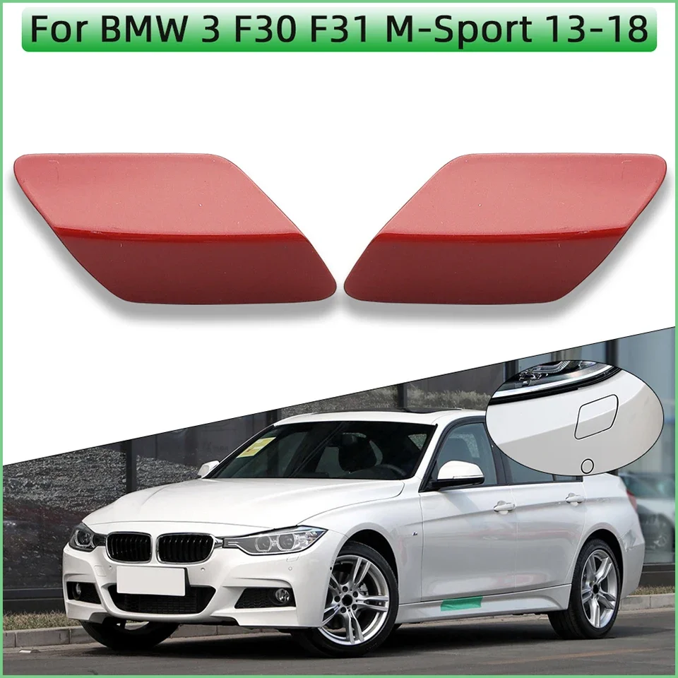 2Pcs For BMW 3 F30 F31 320 323 325 328 330 M-Sport 2013 2014 2015 2016 2017 2018 Headlight Washer Nozzle Cover Garnish Cap Shell