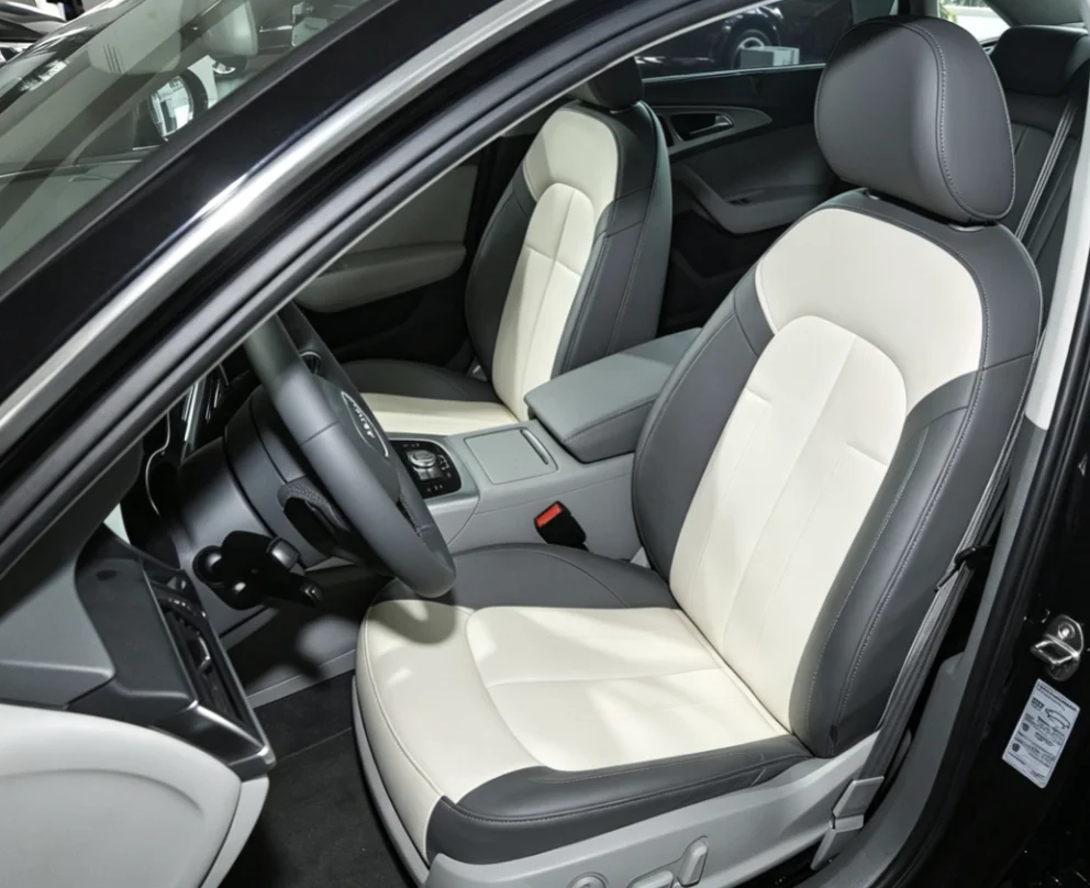 Für Audi A6 C7 2013~2017 Maßgefertigte Autositzbezüge Luxuriöses Nappaleder 100% Passgenau Innenausstattung 360 ° Vollständige Abdeckung – Detail 9