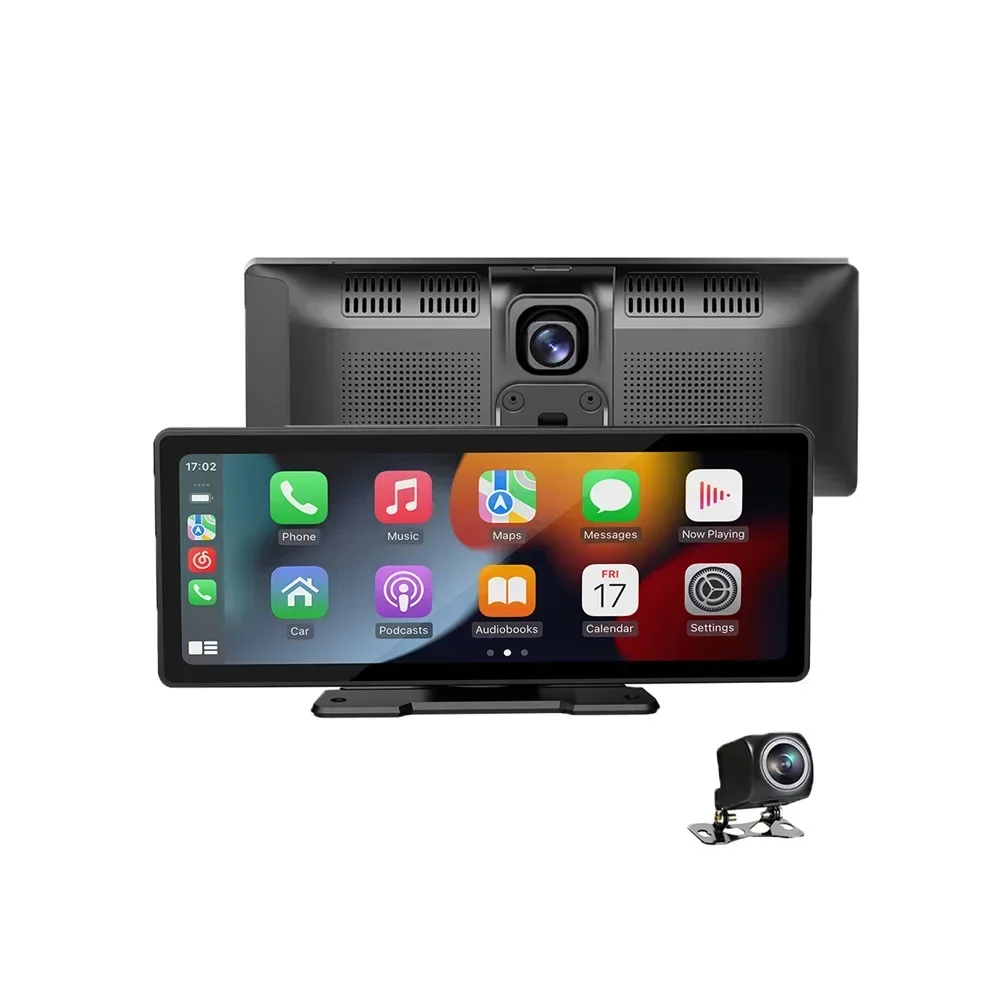 New Xlintek T95 Wireless Carplay Car Monitor Carplay Screen 10 Inch Touch Display With 4K Camera Car Dvd Player