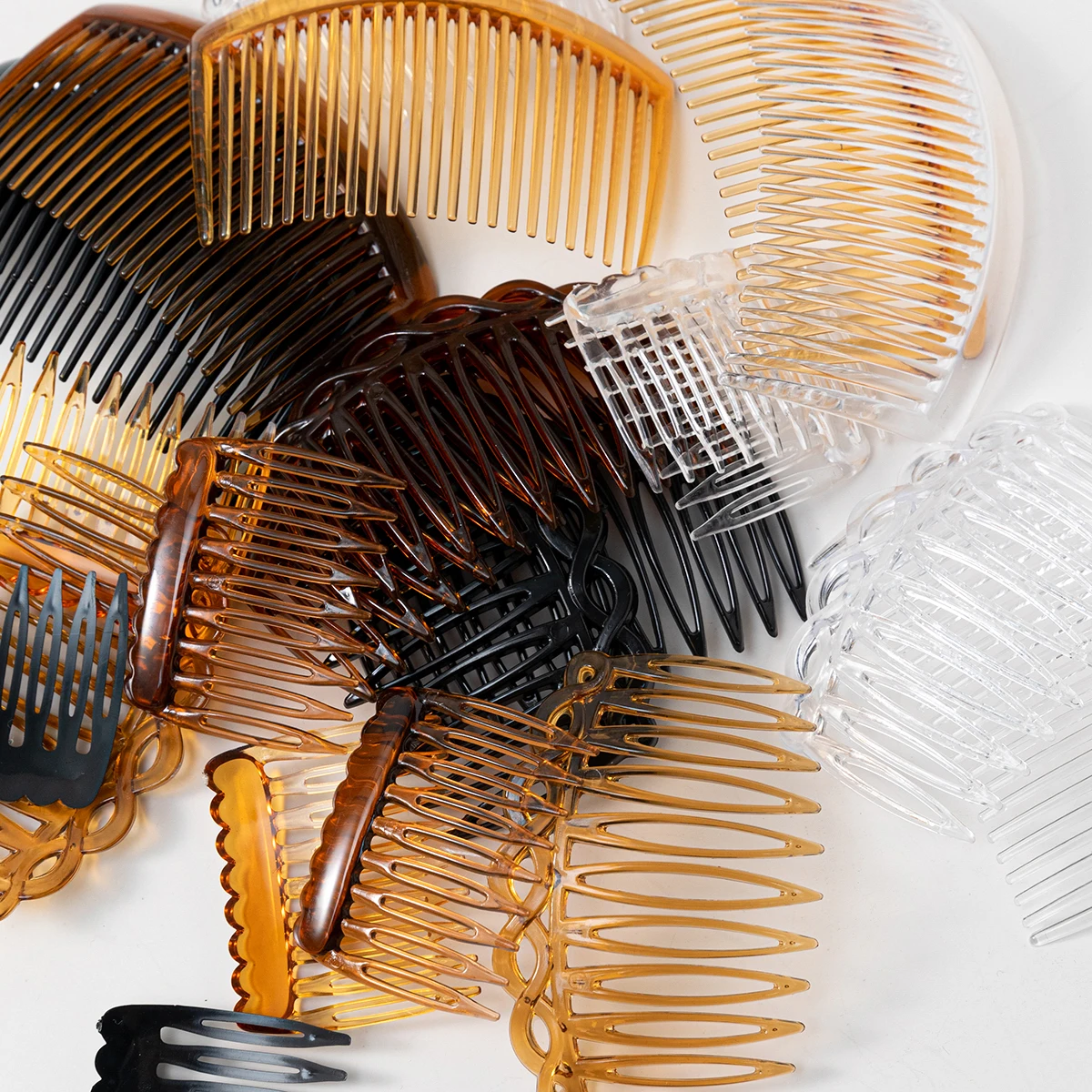 24 قطعة بسيطة وأنيقة أربعة ألوان 9/11/23 الأسنان الفرنسية الملتوية أمشاط الشعر للنساء والفتيات أغطية الرأس إكسسوارات الشعر