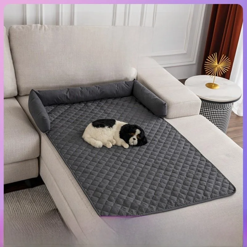 

Pet Sofa Cuion Dog Bed Dog Pad S Waterproof Urine Proof Isolation Mat with Pillow Dog Bed for Pets Universal Use