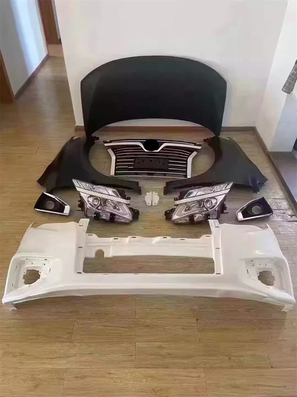 

Автомобильный объемный передний бампер в сборе, фара, капот, крыло, противотуманная фара, комплект кузова для 10-23 Nissan Quest, модифицированный ELGRAND