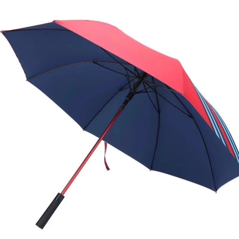 

Suitable For Porsche Red And White Martini Straight Handle Umbrella Golf Long Handle 27 Inch Double Layer Large Umbrella