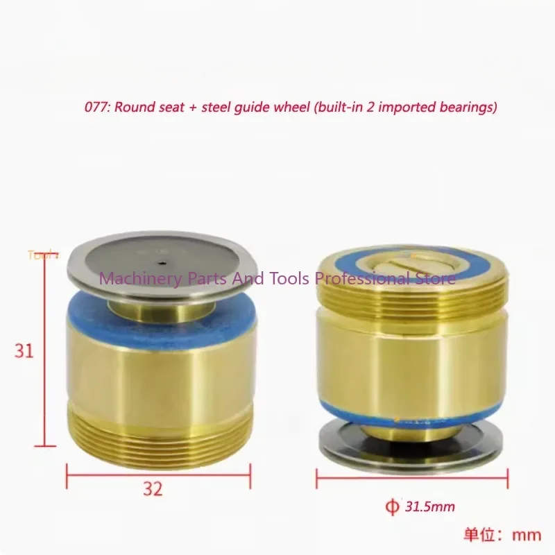 pecas-de-corte-de-fio-rolo-de-polia-de-cobre-077-od32-comprimento-31mm-conjunto-de-roda-guia-de-assento-de-latao-para-maquina-wedm