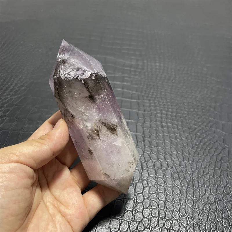 350g Rainbow Natural Amethyst Double Terminated Crystal Points Spiritual Quartz Crystal Towers